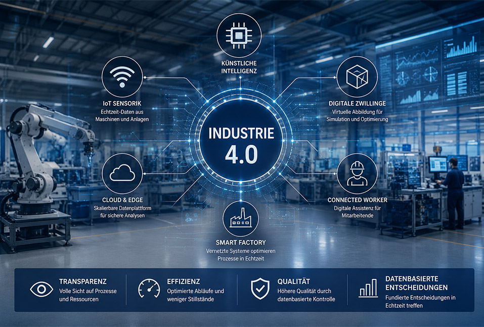 Blog-Vorschaubild zum Beitrag Industrie 4.0: Was die vernetzte Produktion für den deutschen Mittelstand bedeutet